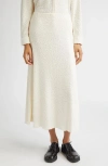 Partow Bia Textured A-line Midi Skirt In White