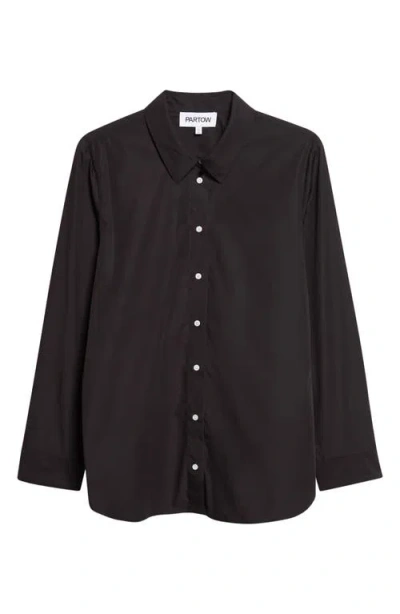 Partow Bryant Cotton Poplin Button-up Shirt In Black