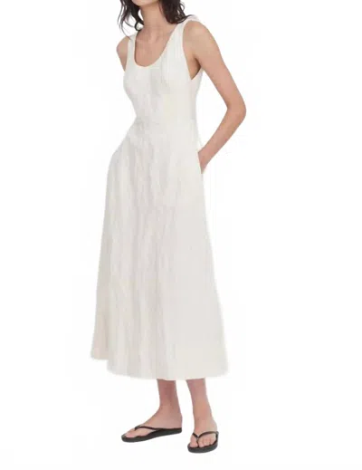 Partow Camden Midi Dress In Shell In White
