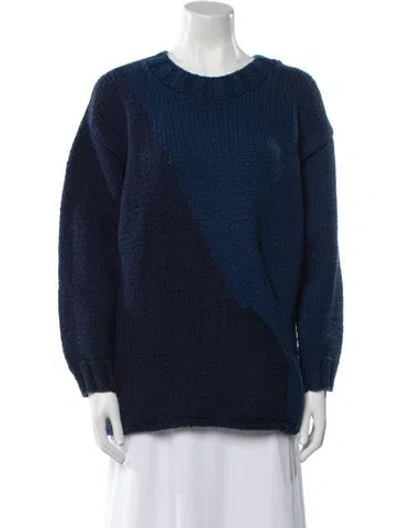 Pre-owned Partow Cashmere Crew Neck Sweater W/ Tags In Blue