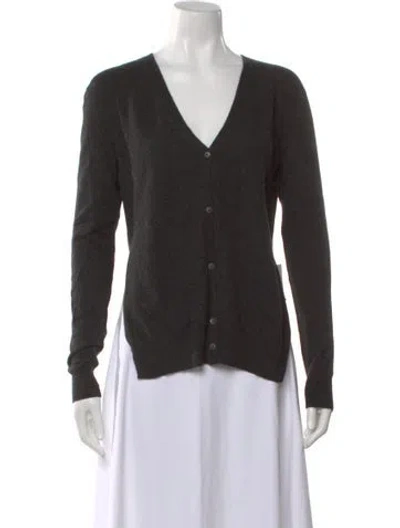 Pre-owned Partow Cashmere V-neck Sweater In Gray