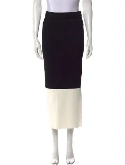 Pre-owned Partow Colorblock Pattern Midi Length Skirt W/ Tags