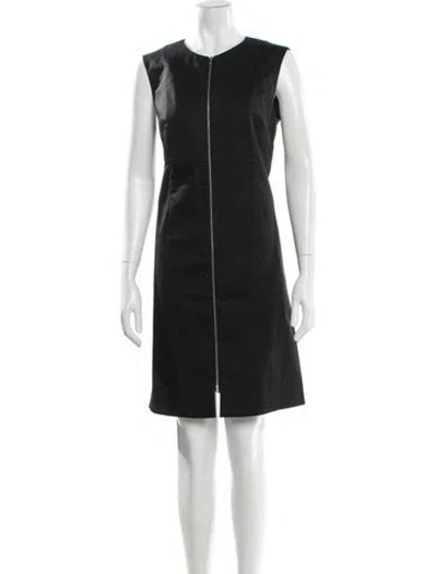 Pre-owned Partow Crew Neck Knee-length Dress In Gray