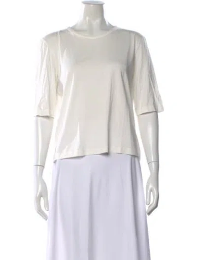 Pre-owned Partow Crew Neck Short Sleeve T-shirt In White