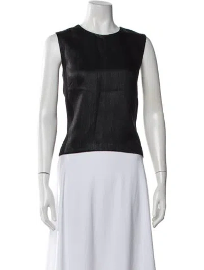 Pre-owned Partow Crew Neck Sleeveless Top In White
