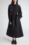 Partow Delaney Trench Coat In Black