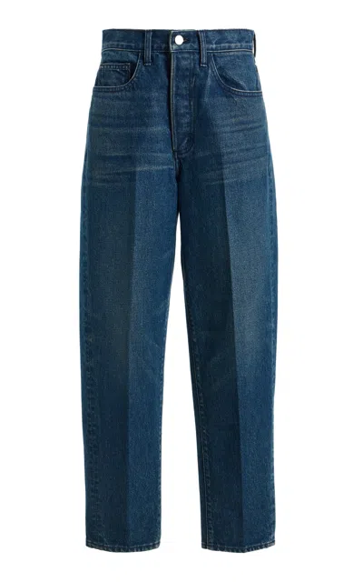 Partow Dylan Mid-rise Creased Jeans In Medium Wash