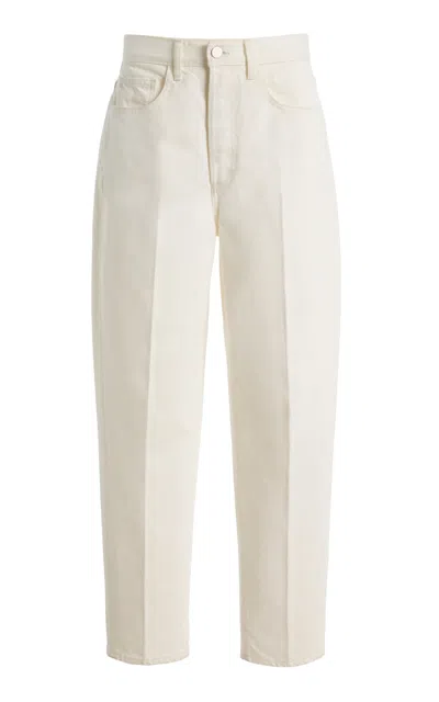 Partow Dylan Mid-rise Creased Jeans In White