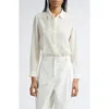 Partow Edie Silk Crêpe De Chine Buttton-up Shirt In Ivory