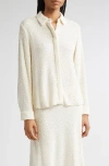 Partow Edie Textured Button-up Shirt In White