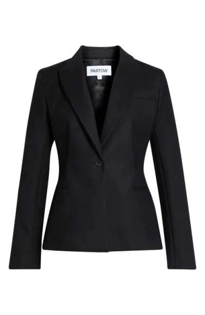 Partow Kenmare Cotton Blazer In Black