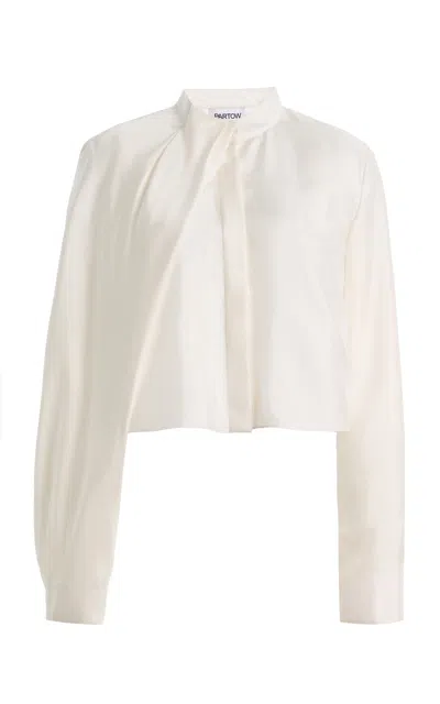 Partow King Silk Blouse In Ivory