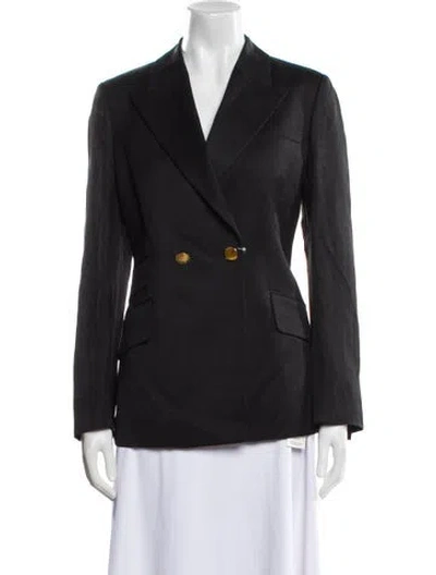 Pre-owned Partow Linen Blazer W/ Tags In Black