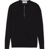 Partow Mallory Half Zip Sweater In Black