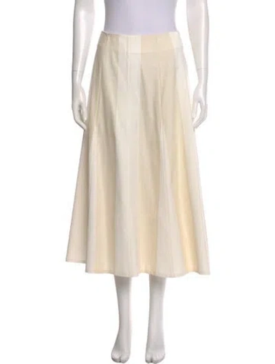 Pre-owned Partow Midi Length Skirt In Neutral