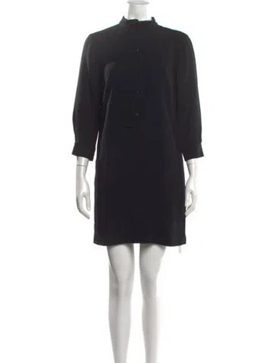 Pre-owned Partow Mini Dress In Black