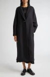 Partow Molly Long Wool Blend Coat In Black