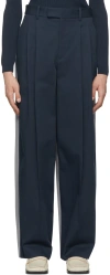 Partow Navy & Grey Bailey Trousers In Indigopolar