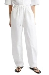 Partow Niles Carrot Leg Cotton Pants In White