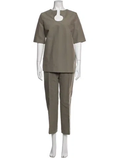 Pre-owned Partow Pant Set In Green