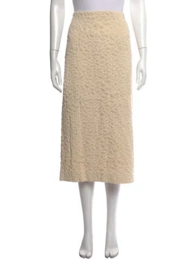 Pre-owned Partow Patterned Midi Length Skirt In Neutrals