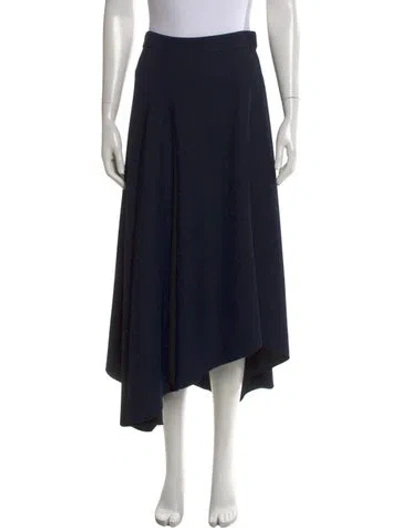 Pre-owned Partow Ruffle Embellishment Midi Length Skirt In Black