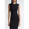 Partow Sable Rib Tank In Black