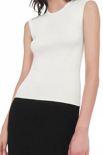 Partow Sable Sweater Tank In Ivory In White