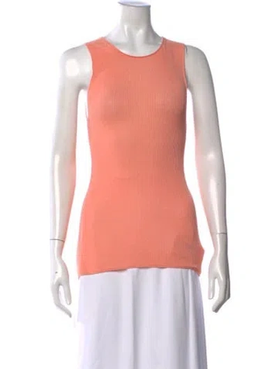 Pre-owned Partow Scoop Neck Sleeveless Top In Pink