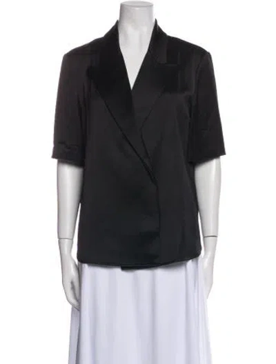 Pre-owned Partow Silk Blazer In Black