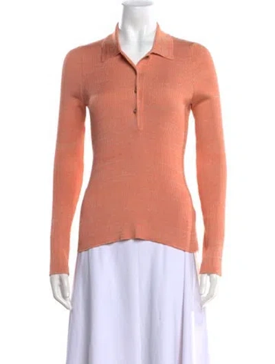 Pre-owned Partow Silk Sweater In Orange