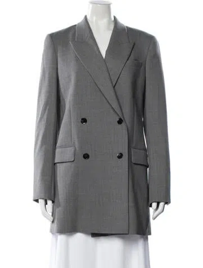 Pre-owned Partow Virgin Wool Blazer In Gray