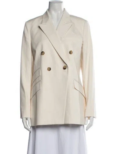 Pre-owned Partow Virgin Wool Blazer In Neutrals