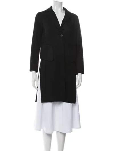 Pre-owned Partow Virgin Wool Coat In Black