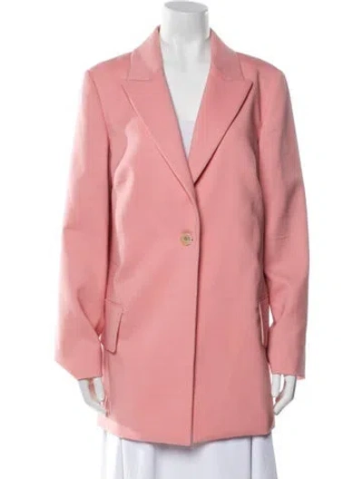 Pre-owned Partow Virgin Wool Coat In Pink
