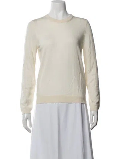 Pre-owned Partow Virgin Wool Crew Neck Sweater In Neutrals