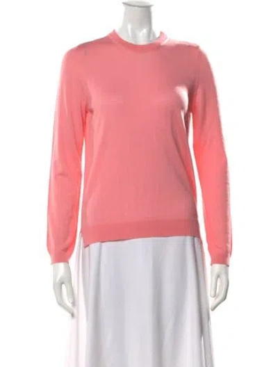 Pre-owned Partow Virgin Wool Crew Neck Sweater In Pink