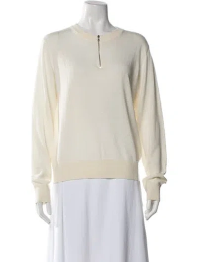 Pre-owned Partow Virgin Wool Crew Neck Sweater W/ Tags In Neutrals