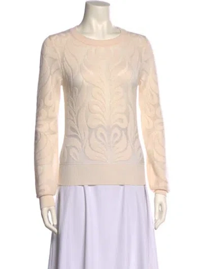 Pre-owned Partow Virgin Wool Scoop Neck Sweater In Neutral