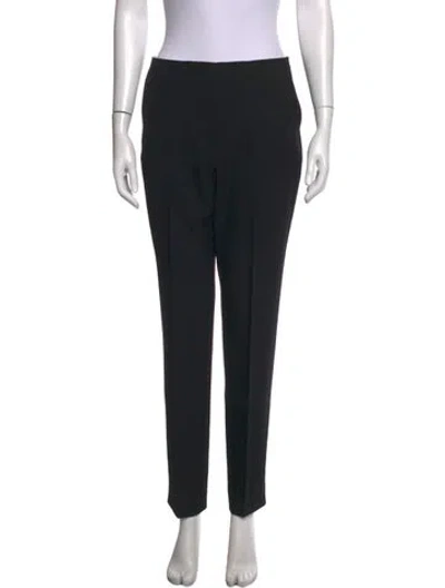 Pre-owned Partow Virgin Wool Straight Leg Pants In Black
