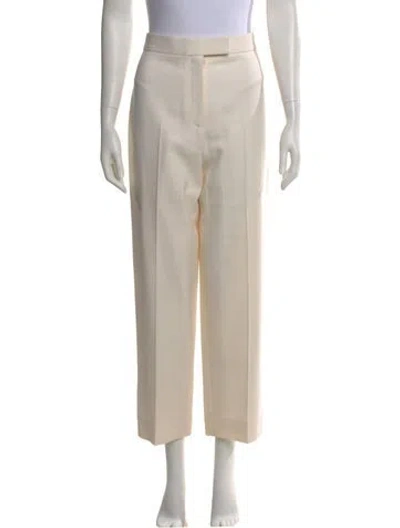 Pre-owned Partow Virgin Wool Straight Leg Pants W/ Tags In Neutral