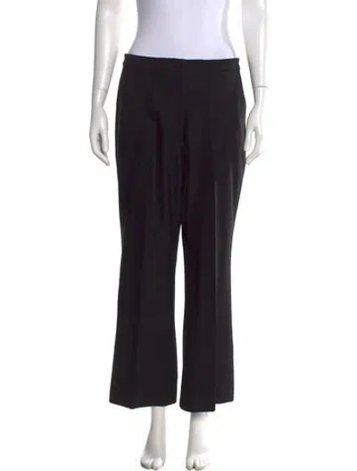 Pre-owned Partow Virgin Wool Wide Leg Pants In Black