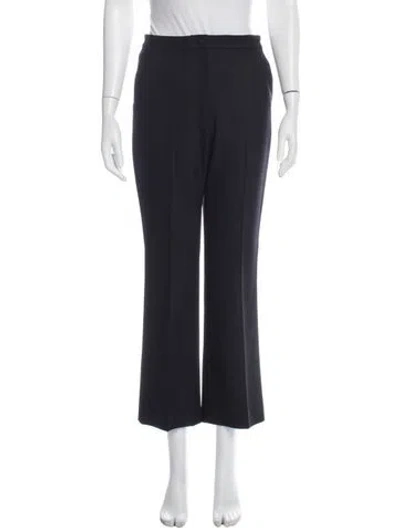 Pre-owned Partow Virgin Wool Wide Leg Pants In Black