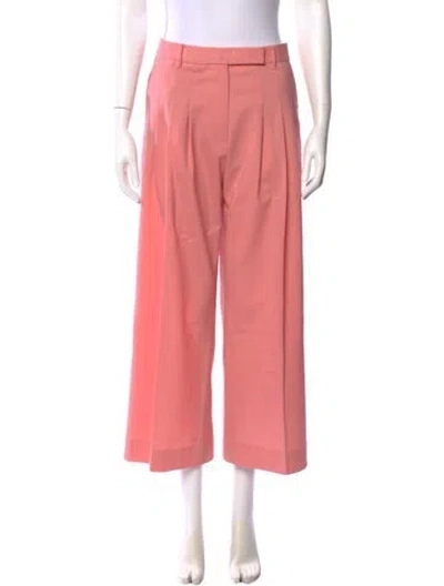 Pre-owned Partow Virgin Wool Wide Leg Pants In Pink