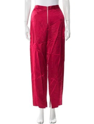 Pre-owned Partow Wide Leg Pants In Red