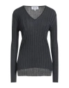 Partow Woman Sweater Steel Grey Size L Virgin Wool