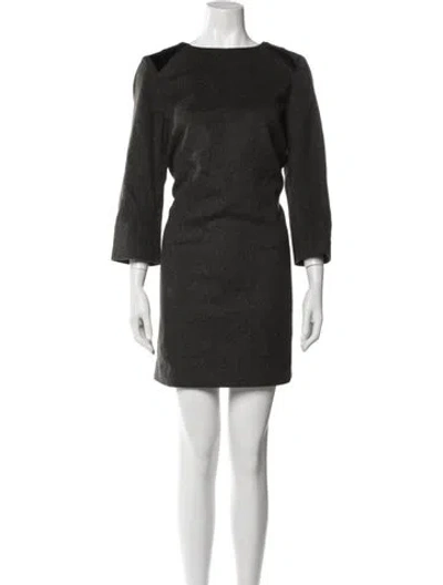 Pre-owned Partow Wool Mini Dress In Black