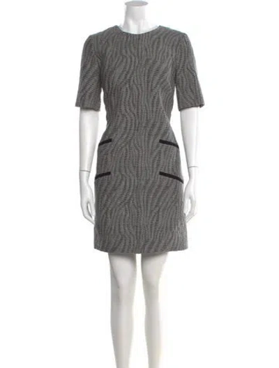 Pre-owned Partow Wool Mini Dress In Gray
