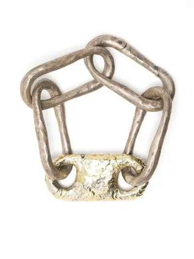 Parts Of Four Roman Large Link Bracelet In Silver