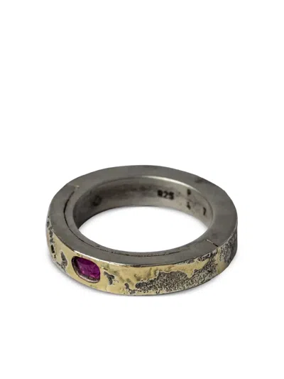 Parts Of Four 18kt Gold-plated Sistema Ruby Sterling-silver Ring